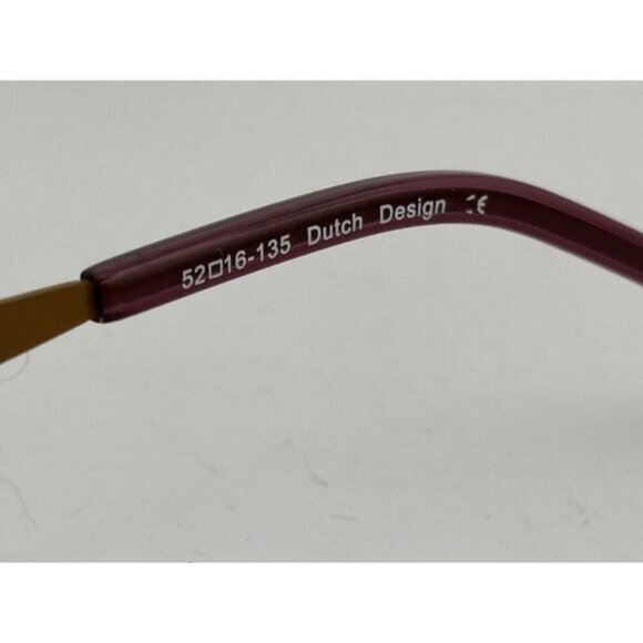 Fusion - 52-16-135 F144 C2 Brown Triangle Rectangle Glasses Frames - Picture 3 of 9